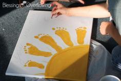 
                    
                        You Are My Sunshine Footprint Art ~ This would be so adorable for Mother's Day
                    
                