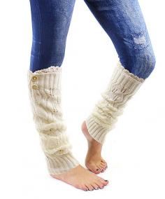 
                    
                        Very Moda White Crochet Trim Leg Warmers | zulily
                    
                