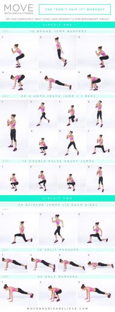 
                    
                        Instagram famous fitness and health coach Kayla Itsines Circuit. Part of her Bikini Body Program.
                    
                