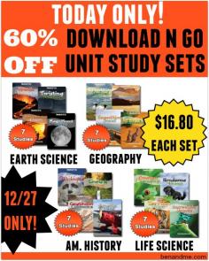 
                    
                        Save 60% on Download N Go Unit Study Sets -- today only! (12/27)
                    
                