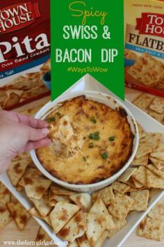 
                    
                        Spicy Swiss & Bacon Dip with Town House Crackers is a perfect dip recipe for entertaining, especially during the holidays! Your guests will be coming back for more.  #WaysToWow #typeaparent
                    
                