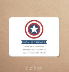 
                    
                        captain america inspired    kids birthday by OliveandStar on Etsy
                    
                