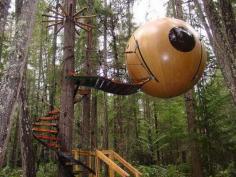 
                    
                        Globular Cool Tree Houses with Stair Design
                    
                