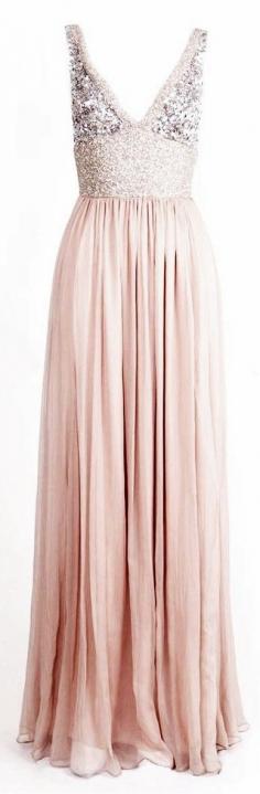 Gorgeous. Alita Graham blush gown. Reception dress!