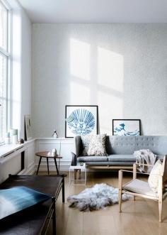 Grey walls, living room
