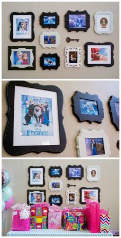 
                    
                        Adorable DIY Gallery Wall - Disney Frozen Birthday Party Ideas
                    
                