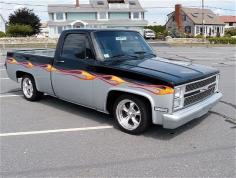 
                    
                        Nice flames detail on a 1985 Chevy C10 .  #chevy #truck
                    
                