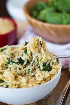 
                    
                        Parmesan and Spinach Orzo from tablefortwoblog.com
                    
                