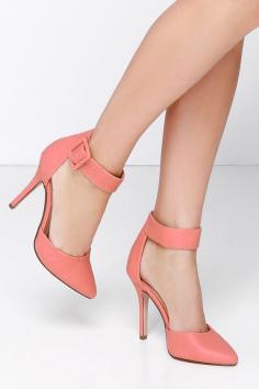 
                    
                        My Delicious Aveta Salmon Ankle Strap Heels at Lulus.com!
                    
                