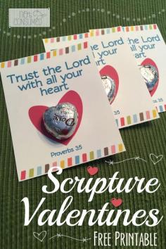 
                    
                        Looking for an opportunity to share God's Word and encourage Christian growth? These FREE scripture valentines printables are a perfect fit. Simply print, cut, and tape on the candy and you're done! Perfect for busy families!
                    
                