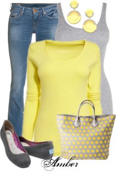 
                    
                        "Casual Yellow & Grey Outfit" by stay-at-home-mom on Polyvore
                    
                