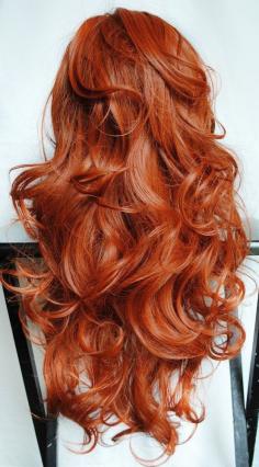 Long red hair with Curls ! It's a wig