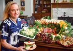 
                    
                        Healthy Snack Stadium for Football Party - fruits, vegetables, Greek yogurt dips, whole grain sandwich station, football deviled eggs, and more. - TheFitFork.com
                    
                