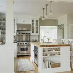 
                    
                        Butcher block counter tops.
                    
                