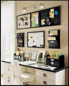 
                    
                        Home office ideas - wall, LOVE this setup. Will be doing this to my home office. so organized and convient.
                    
                