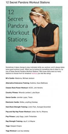 12 secret pandora workout stations.