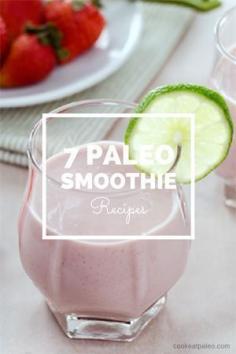 
                    
                        7 paleo smoothie recipes to get you through the week - including green smoothie and protein shake recipes. All are dairy-free and gluten-free. | cookeatpaleo.com
                    
                
