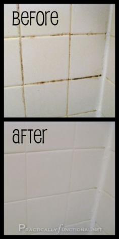 
                    
                        How To Clean Grout With A Homemade Grout Cleaner - The simple recipe is just baking soda and bleach!
                    
                