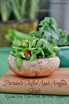 
                    
                        Portabello Stuffed Apple Arugula Salads {Gluten-Free, Dairy-Free, Soy-Free, Vegan}
                    
                