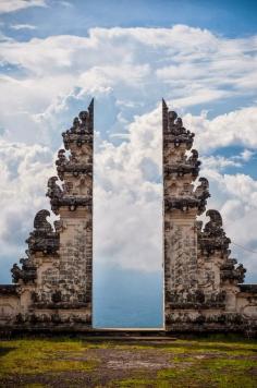 Pura Lempuyang Door by Gophrette Power Photographer’s Note: View from the door of The Big White Temple… Pura Lempuyang in Bali, Indonesia