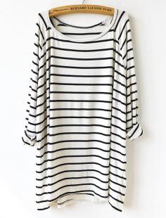 
                    
                        Slouchy striped t-shirt dress
                    
                