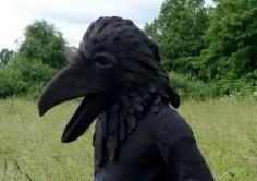 Hand Made to Order: Hand felted Raven animal mask   Hey, @Beth Gosbee, I found your Halloween costume!