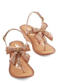 
                    
                        Kickin’ and Gleamin’ Wedge in Gold | Mod Retro Vintage Sandals | ModCloth.com
                    
                