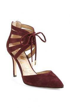 Going out shoes: Sam Edelman 'Zachary' Cutout Ankle Cuff Suede Pump   - wine or black?