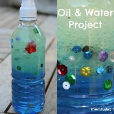 
                    
                        Oil and Water Project for kids.  We did this yesterday and the kids loved it.  Click through for all the details.
                    
                