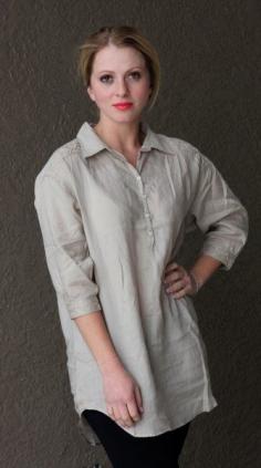 
                    
                        Miilla--Linen Collared Henley w Embroidery Detail | Bizi Bee Boutique
                    
                