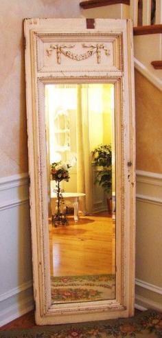 
                    
                        Glue a cheap floor-length mirror to an old door frame....plus lots of other cool salvaged door ideas
                    
                