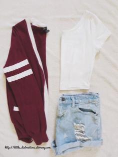 Gray studded cardigan + Ae maroon sweater + f21 light wash cutoffs + arizona black booties