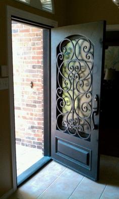 Wrought iron door