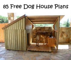 
                    
                        85 Free Dog House Plans- for when we 're all outside and he needs space!
                    
                