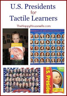 
                    
                        Great ideas to study our U.S. Presidents for those students who are Tactile Learners | The Happy Housewife
                    
                