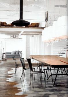 tile and wood floor in the dining room. Fun Designs We Love at Design Connection, Inc. | Kansas City Interior Design http://www.DesignConnectionInc.com/Blog #InteriorDesign