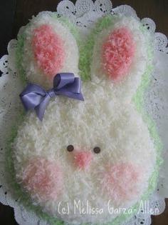 coconut easter bunny cake...will use a grain free coconut cake recipe I have to make this shape