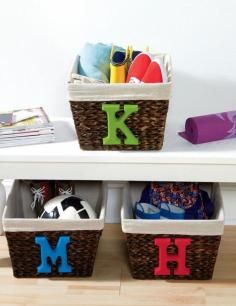 
                    
                        DIY Storage Baskets with Initial
                    
                