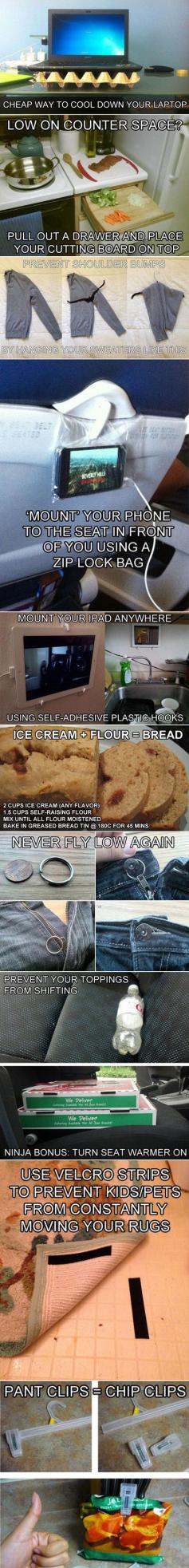 Pinning this because I've GOT to try this ice cream bread thing.  This is awesome