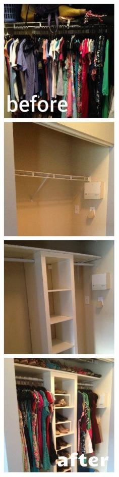 Dream Closet makeover using pieces from IKEA..when we redo our closet, ideas