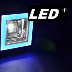 Downlight de LEDs Cuadrado 24W Efecto 3D (Azul) Tres Funciones 2000lm