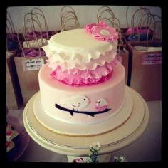 
                    
                        Vintage Rustic Shabby Chic Baby Shower Cake - Its a Girl
                    
                