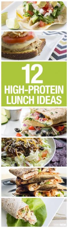 
                    
                        12 High Protein Lunches - Protein is important for keeping you full and focused, so having enough at lunch is essential. You don’t want to be hungry again before the end of your workday! #Lunchbox #Protein
                    
                