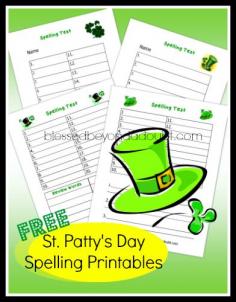 
                    
                        FREE St. Patrick's Day Spelling Test Printables! Perfect for pretests too!
                    
                