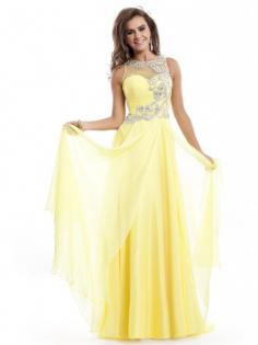 A-Line/Princess Sleeveless Scoop Chiffon Applique Floor-Length Dresses