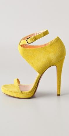 
                    
                        Viktor & Rolf yellow suede heels
                    
                