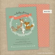 Woodland Baby Shower Invitation