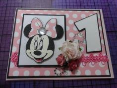 
                    
                        Minnie Mouse card I made for Sophia's 1st birthday.
                    
                