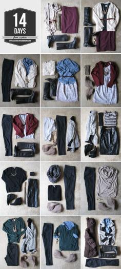 How to travel light. Pack enough clothes for 2 weeks by smart styling.