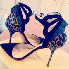 
                    
                        Now these are hot! Sophia Webster Black Leopard print Penelope Dorsay heels
                    
                